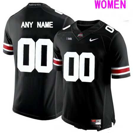 Women%27s Ohio State Buckeyes Customized College Football Nike Black Limited Jersey